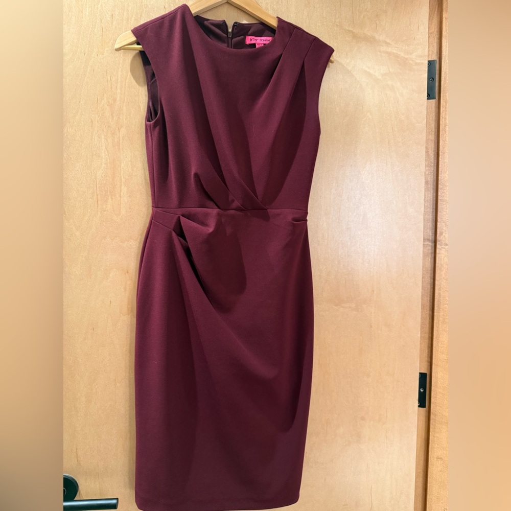 Betsey Johnson Rich Burgundy Midi Dress